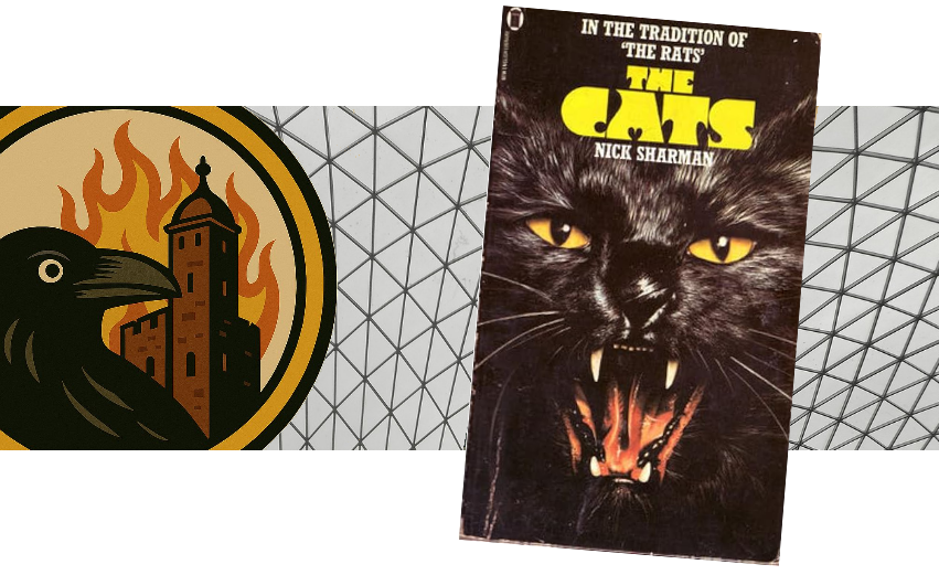 Banner image for RavensWatch review of The Cats by Nick Sharman, a horror where kitty is not happy.
